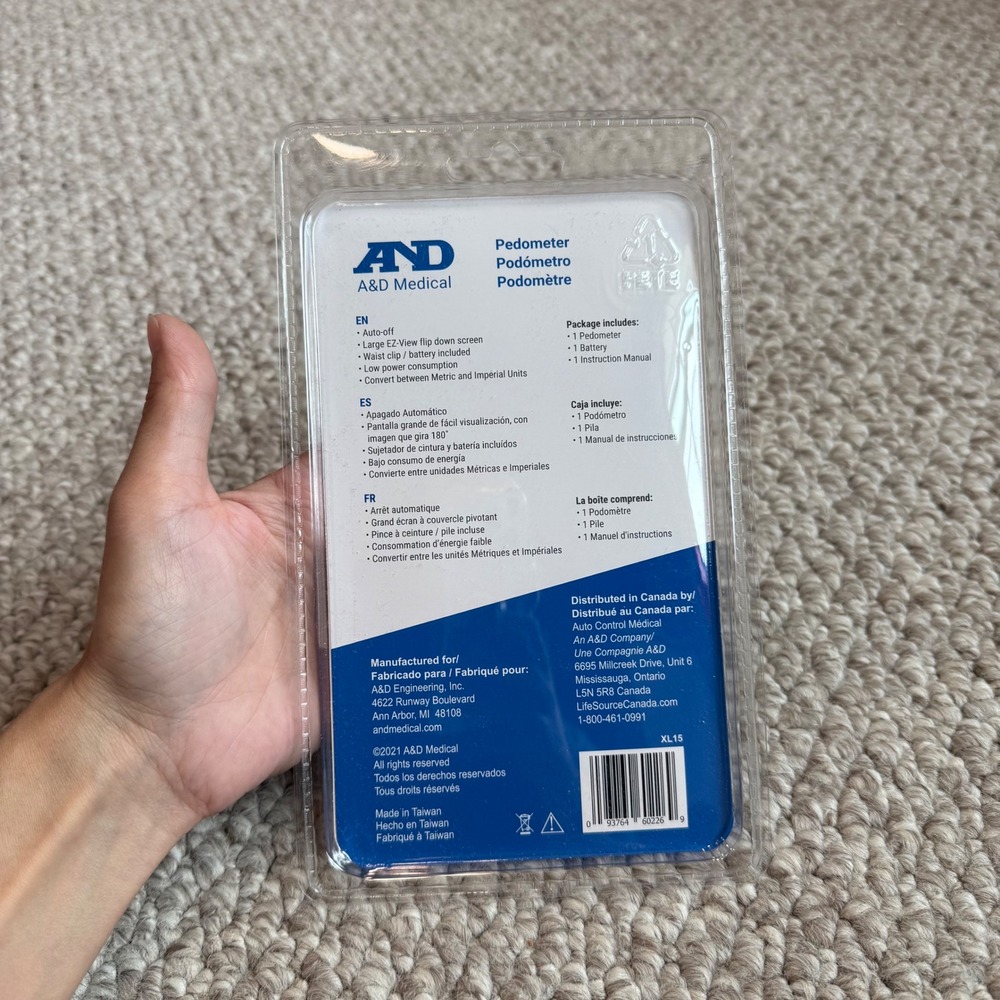 A&D Medical Pedometer Step Counter‎ Distance Calories Tracker - Picture 2 of 2